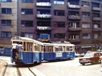 Tramvaj, pulferaši na Kvaternikovom trgu 1970-ih godina